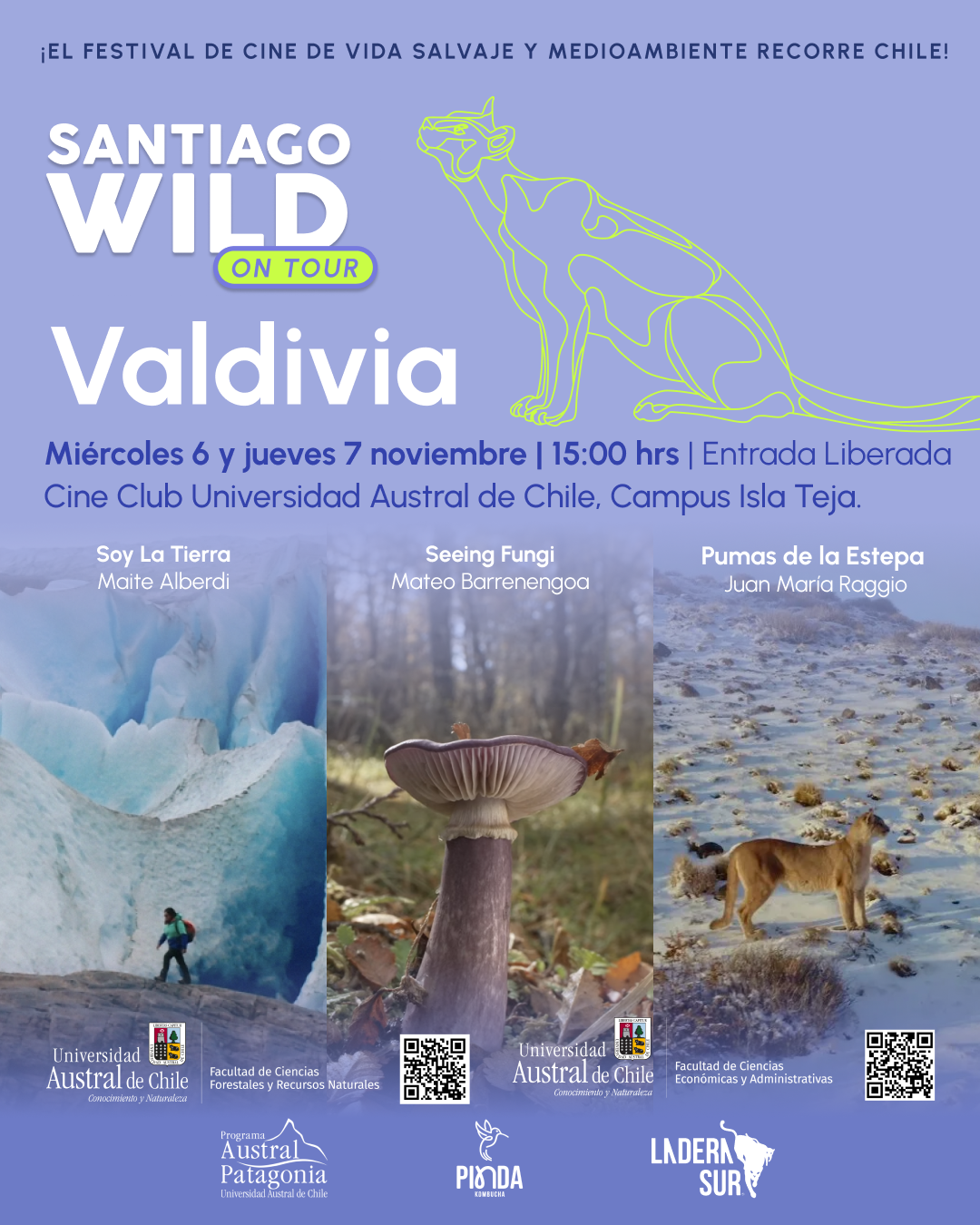 Muestra de cine de vida salvaje y medio ambiente llega esta semana a Valdivia