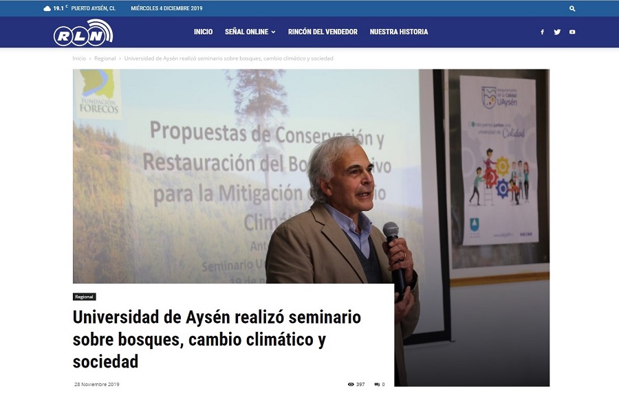 Universidad de Aysén realizó seminario sobre bosques, cambio climático y sociedad