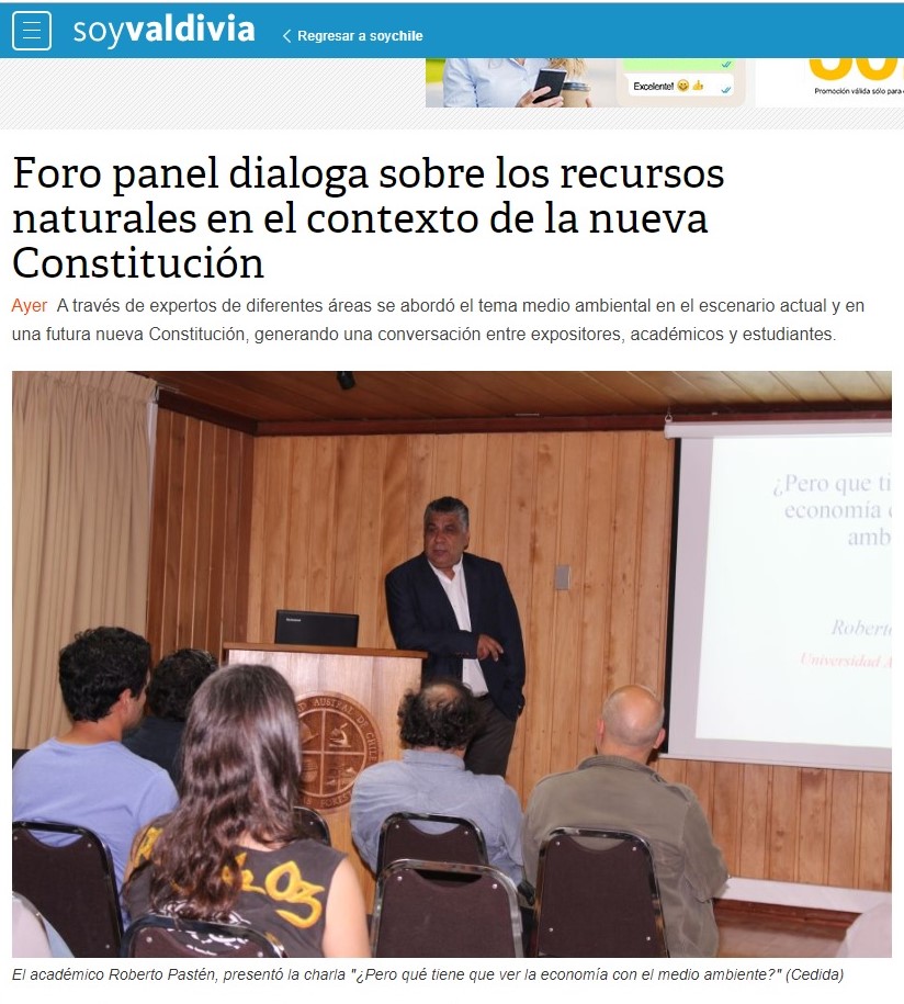 Foro panel dialoga sobre recursos naturales en el contexto de la nueva Constitución